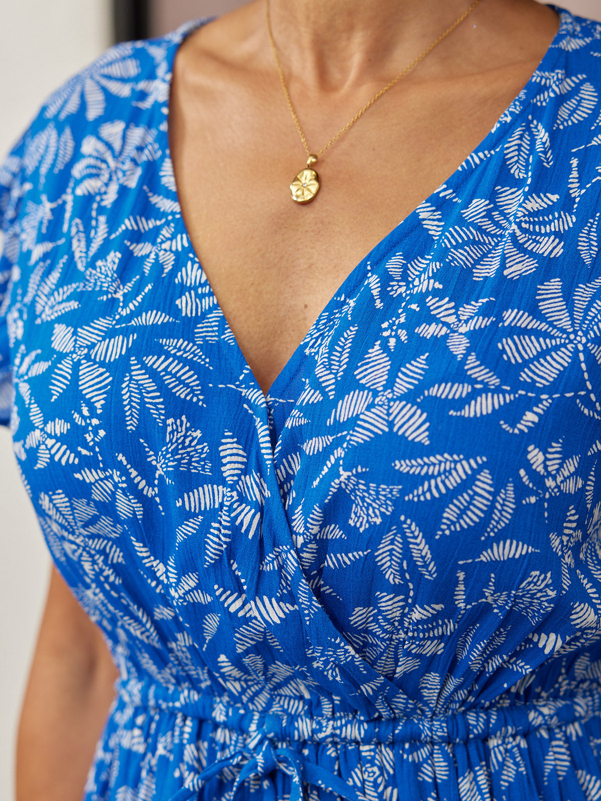 Susan Maxi Dress - Blue & White Floral Print