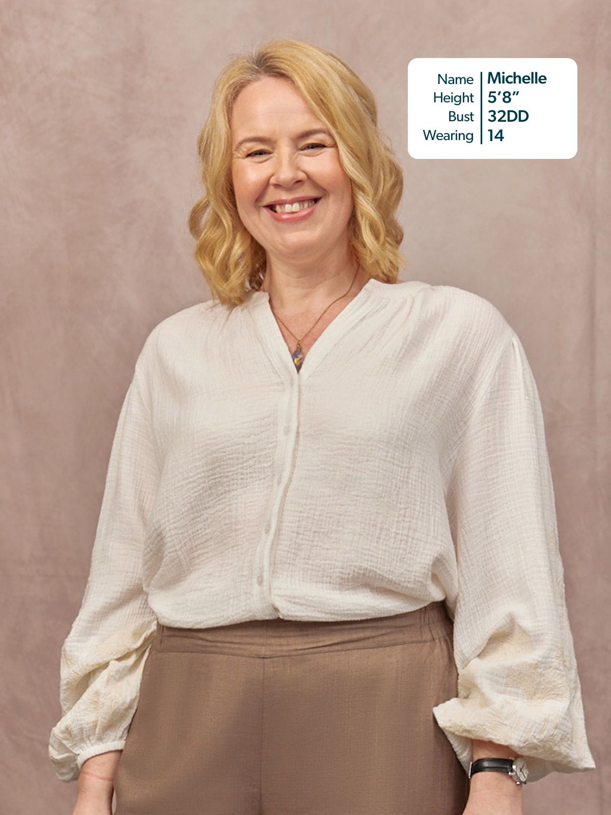 Jayne Embroidered Sleeve Blouse - Ecru