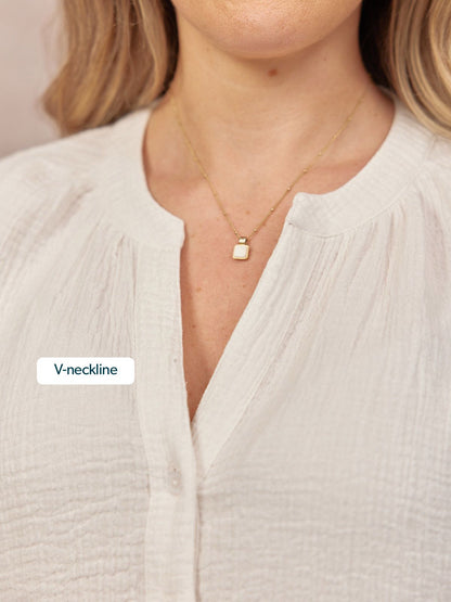 Jayne Embroidered Sleeve Blouse - Ecru