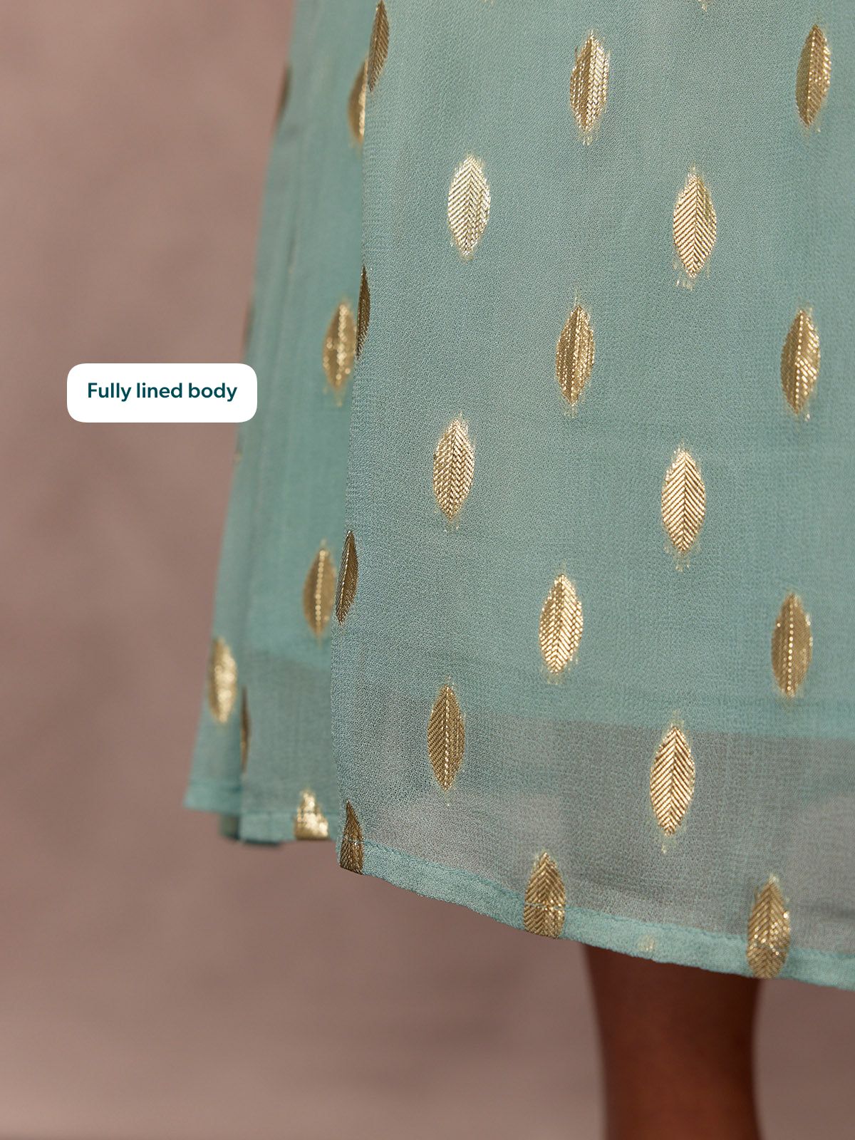 Helena Lurex Dress - Mint/Gold