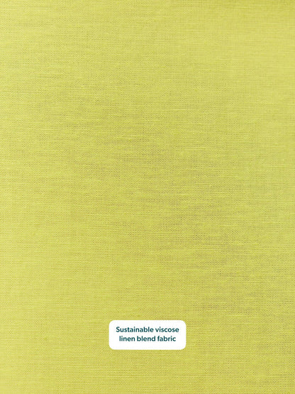 Sam Shirred Dress - Chartreuse