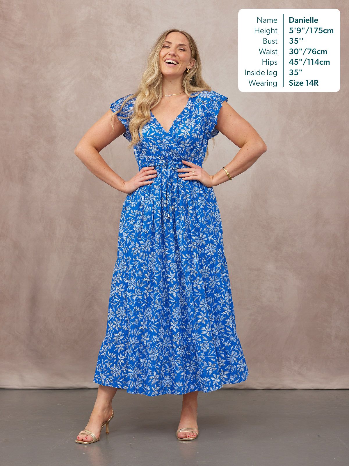 Susan Maxi Dress - Blue & White Floral Print